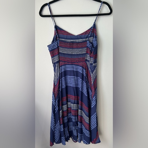 Old Navy size medium Red White and Blue Striped Midi Dress with spaghetti straps - Picture 5 of 5